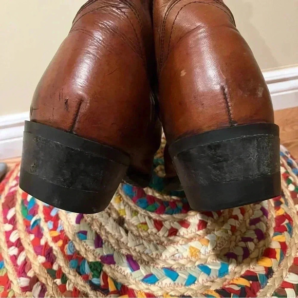 Mason Western cognac leather  western cowboy boots - Picture 6 of 7